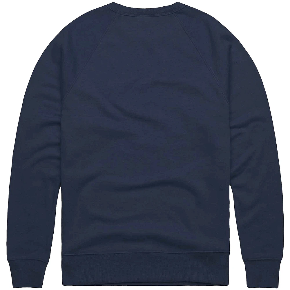 Men's Homage  Navy Detroit Tigers Retro Tri-Blend Pullover Sweatshirt