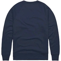 Men's Homage  Navy Detroit Tigers Retro Tri-Blend Pullover Sweatshirt