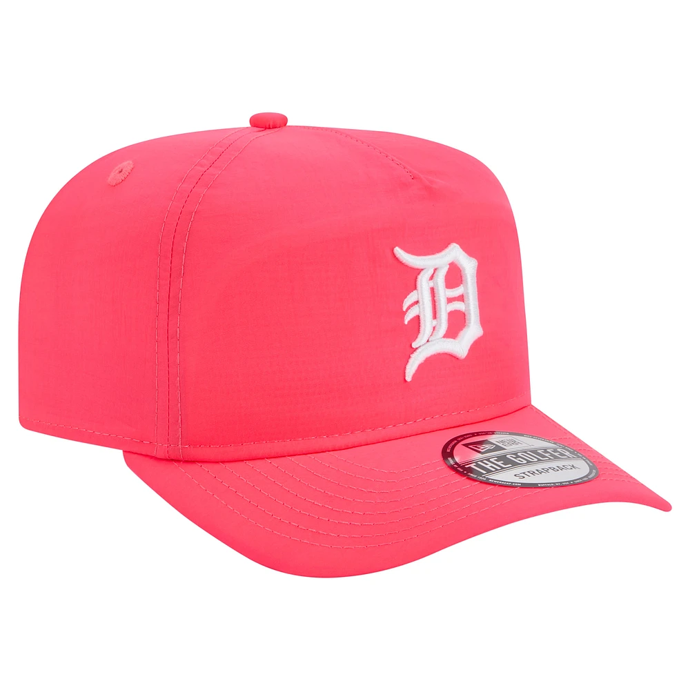 Casquette ajustable de golfeur de tous les jours rose Detroit Tigers de New Era pour homme