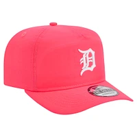 Casquette ajustable de golfeur de tous les jours rose Detroit Tigers de New Era pour homme