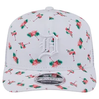 Men's New Era  White Detroit Tigers Flamingo Mesh Back 9SEVENTY Stretch-Snap Hat