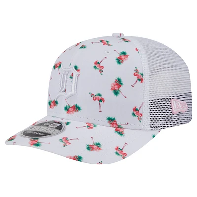 Men's New Era  White Detroit Tigers Flamingo Mesh Back 9SEVENTY Stretch-Snap Hat