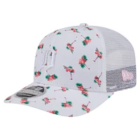 Men's New Era  White Detroit Tigers Flamingo Mesh Back 9SEVENTY Stretch-Snap Hat