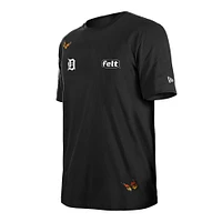 Men's New Era x Felt  Black Detroit Tigers T-Shirt