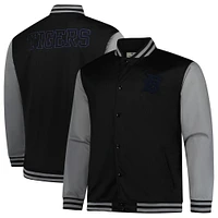 Men's Profile  Black/Gray Detroit Tigers Full-Snap Varsity Jacket