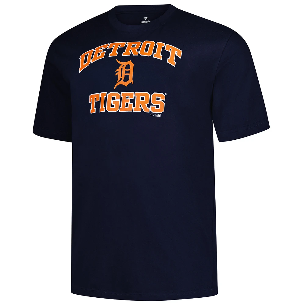 Men's Profile  Navy Detroit Tigers Big & Tall Heart Soul T-Shirt
