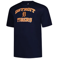 Men's Profile  Navy Detroit Tigers Big & Tall Heart Soul T-Shirt