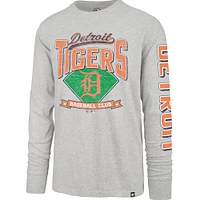 Men's '47 Gray Detroit Tigers Fair Ball Franklin Long Sleeve T-Shirt