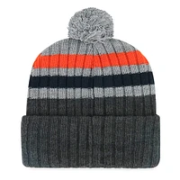 Bonnet en tricot à revers pile des Detroit Tigers '47 gris pour hommes avec pompon