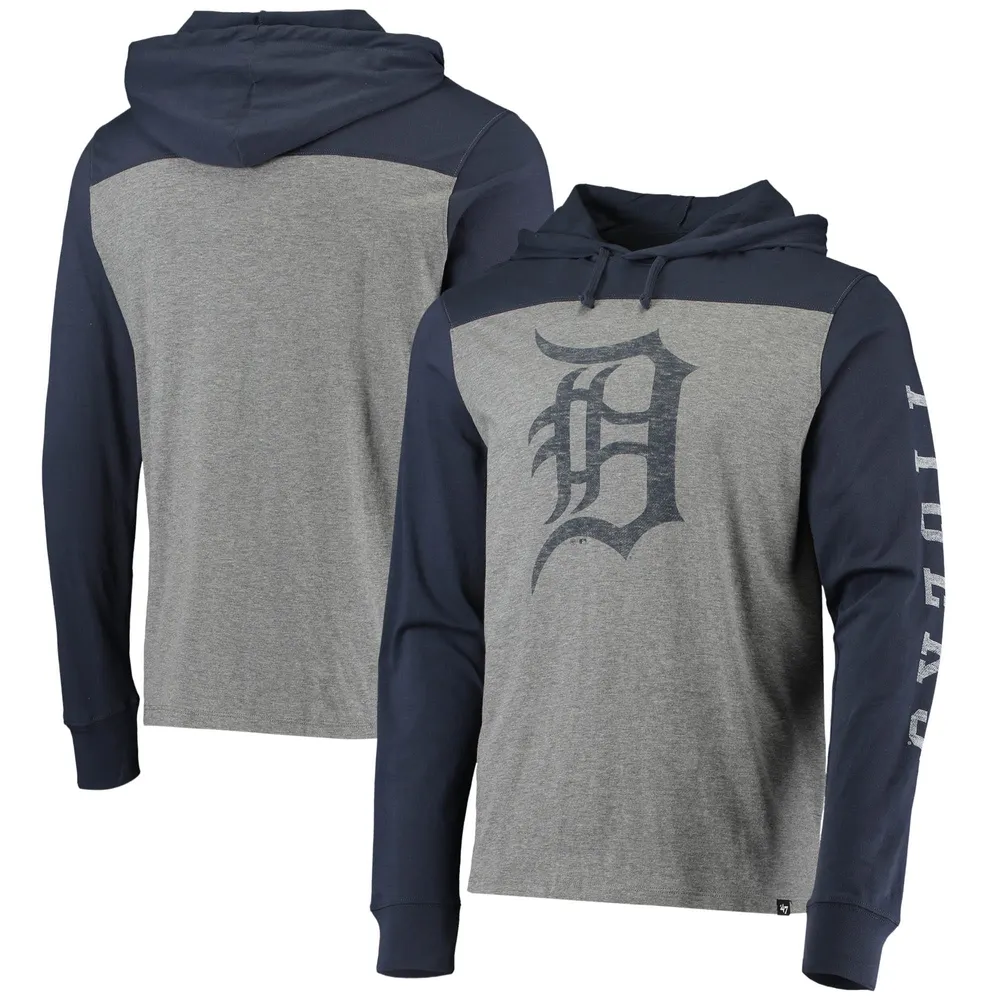 Men's Antigua Heathered Gray Detroit Tigers Victory Pullover Hoodie