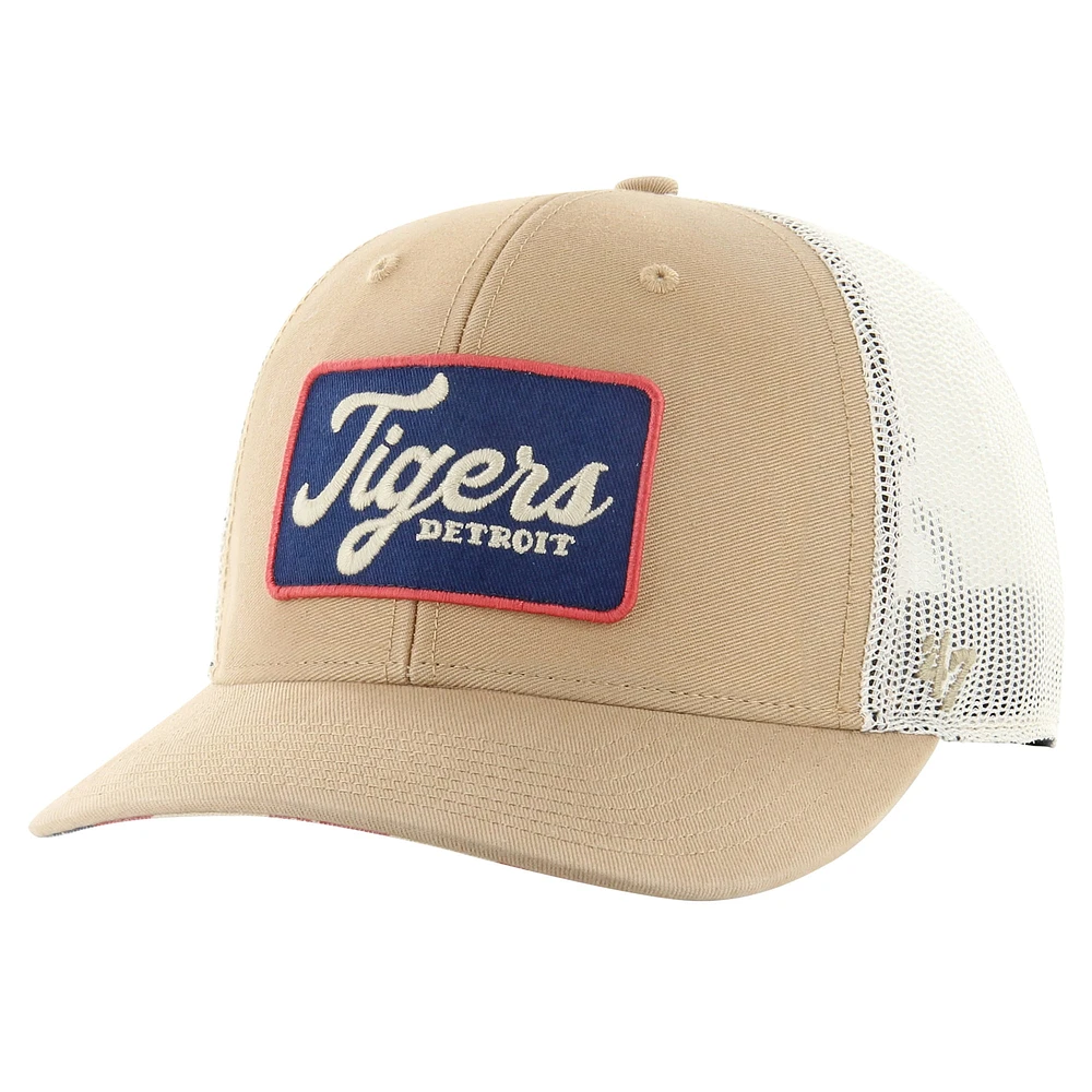 Casquette réglable '47 Kaki Detroit Tigers Glory Daze Trucker pour hommes