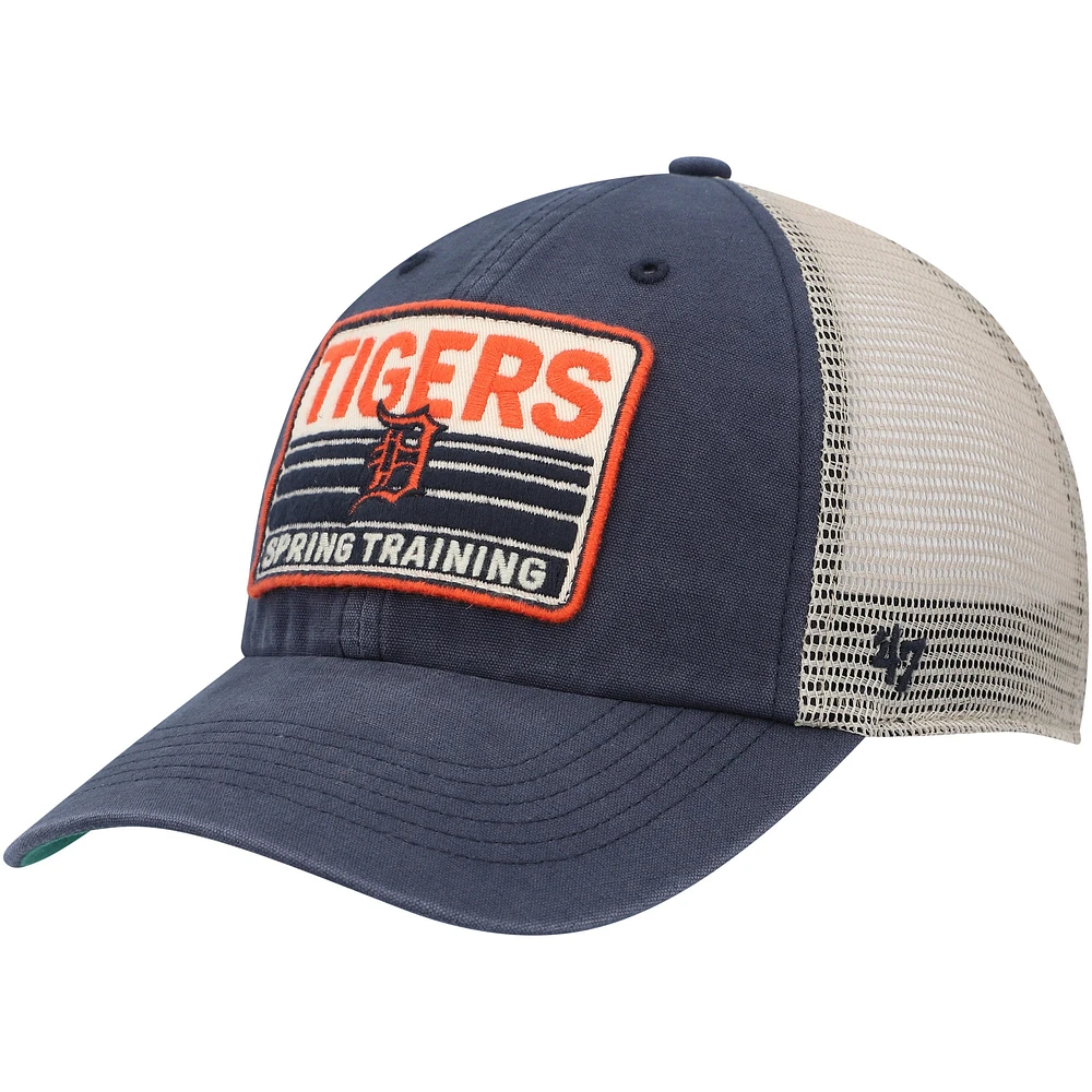 Men's '47 Navy/Tan Detroit Tigers Four Stroke Clean Up Trucker Snapback Hat