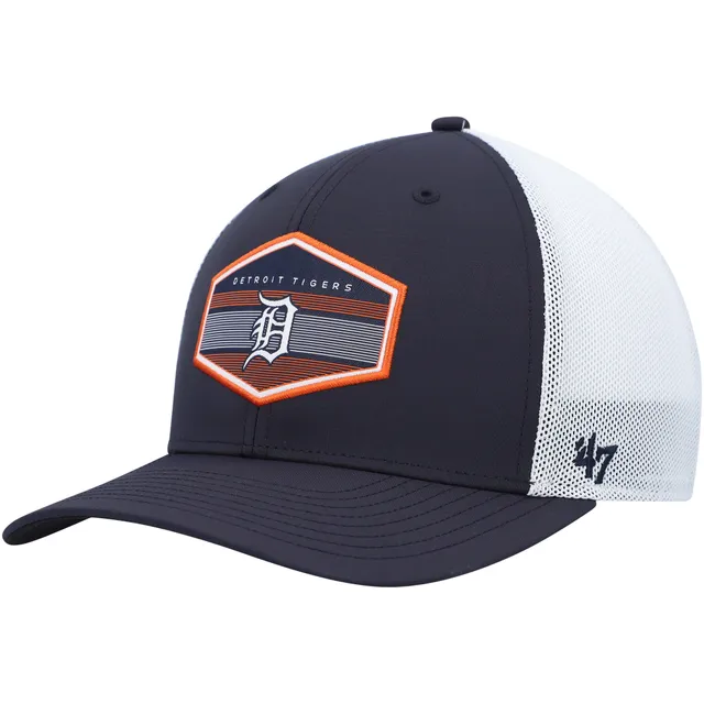 Detroit Tigers '47 Flagship Washed MVP Trucker Snapback Hat - Navy/Natural