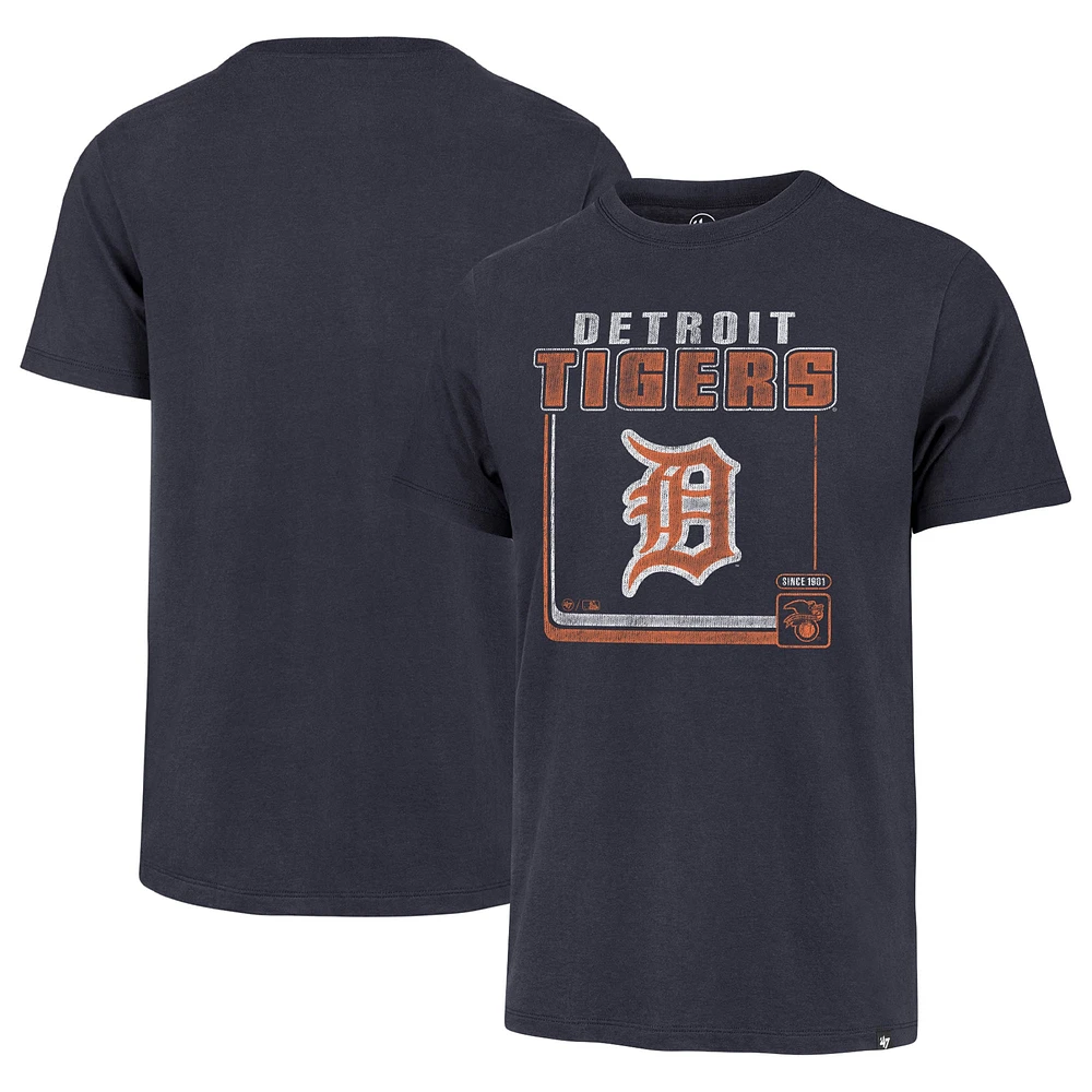 Men's '47  Navy Detroit Tigers Cooperstown Collection Borderline Franklin T-Shirt