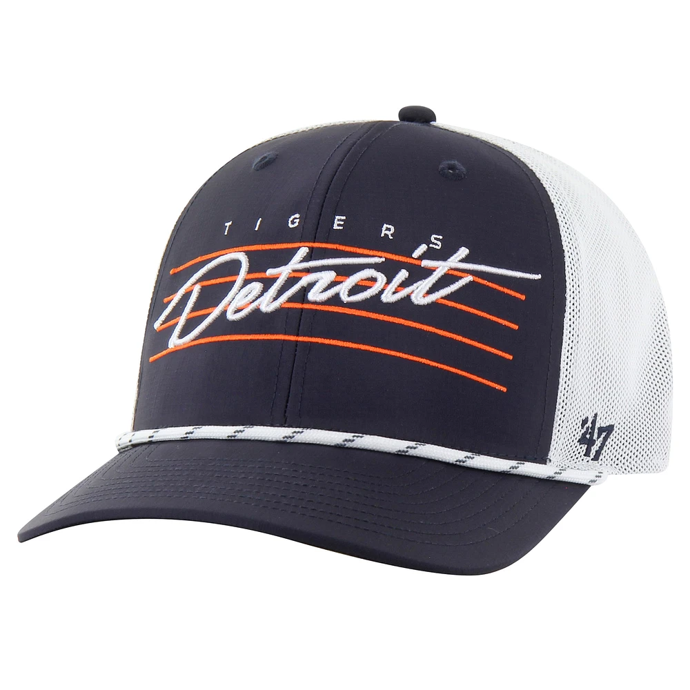 Casquette ajustable Detroit Tigers Downburst Trucker '47 bleu marine pour homme