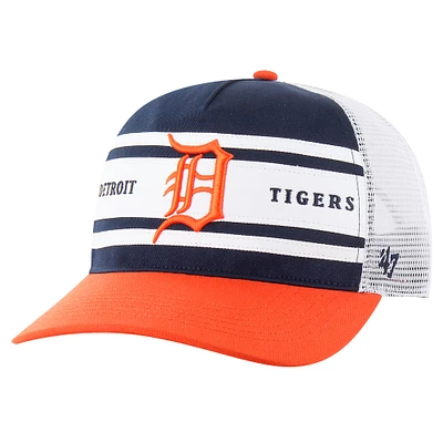 Men's '47 Navy Detroit Tigers Gridiron Super Stripe Relaxed Trucker Hitch Adjustable Hat