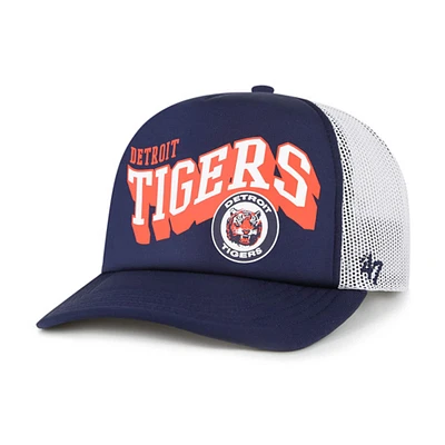 Casquette snapback Meander Foam Trucker bleu marine des Detroit Tigers pour homme, modèle 1947