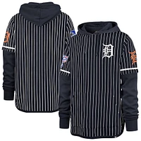 Sweat à capuche rayures doubles bleu marine Detroit Tigers '47 pour homme