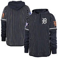 Sweat à capuche rayures doubles bleu marine Detroit Tigers '47 pour homme