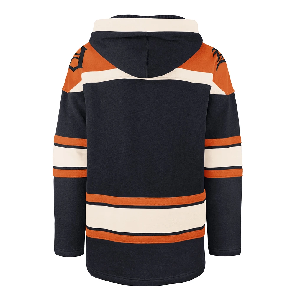 Men's '47 Navy Detroit Tigers Superior Lacer Pullover Hoodie
