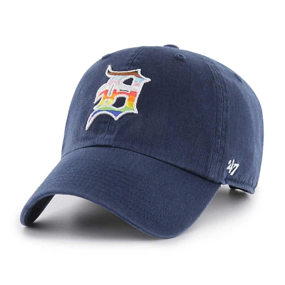 Men's '47  Navy Detroit Tigers Team Pride Clean Up Adjustable Hat