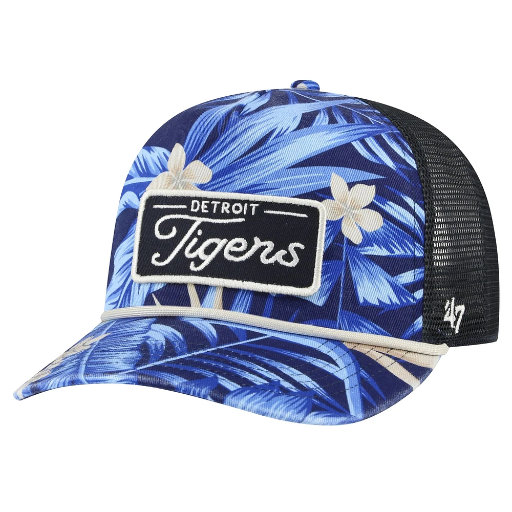 Casquette réglable '47 Navy Detroit Tigers Tropicalia Trucker Hitch pour hommes