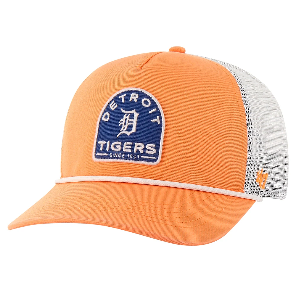 Casquette réglable '47 Orange Detroit Tigers Cypress Trucker Hitch pour hommes