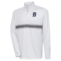 Pull-over à glissière quart de tour Bullseye des Detroit Tigers pour homme, gris chiné/noir, Antigua