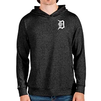 Sweat à capuche Absolute Detroit Tigers noir chiné Antigua pour homme