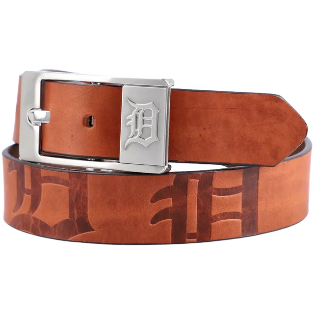 Michigan Wolverines Brandish Leather Belt - Brown