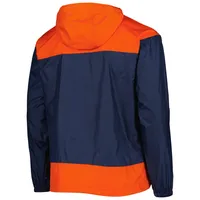 Veste coupe-vent entièrement zippée Challenger pour homme Columbia Navy/Orange Detroit Tigers Omni-Shade Flash Forward