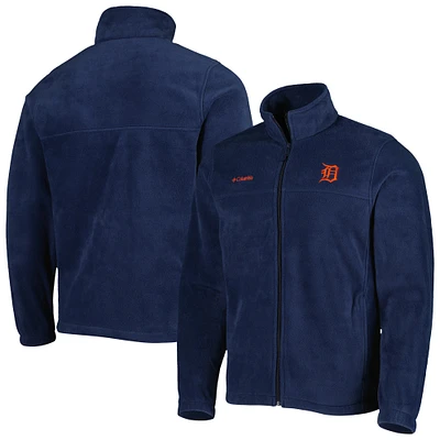 Columbia Navy Detroit Tigers Steens Mountain Veste à glissière pleine longueur pour homme