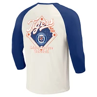 T-shirt à manches 3/4 raglan pour homme de la Collection Darius Rucker Fanatics bleu marine/blanc Detroit Tigers Cooperstown