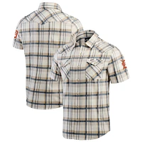 Men's Darius Rucker Collection by Fanatics Navy Detroit Tigers Plaid Full-Snap Shirt