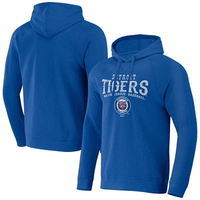 Men's Darius Rucker Collection by Fanatics  Royal Detroit Tigers Waffle-Knit Raglan Pullover Hoodie