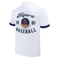 Collection Darius Rucker pour homme par Fanatics White Detroit Tigers Bowling Button-Up Shirt