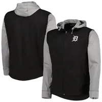 Blouson Dunbrooke noir/gris chiné Detroit Tigers Alpha Full-Zip pour homme