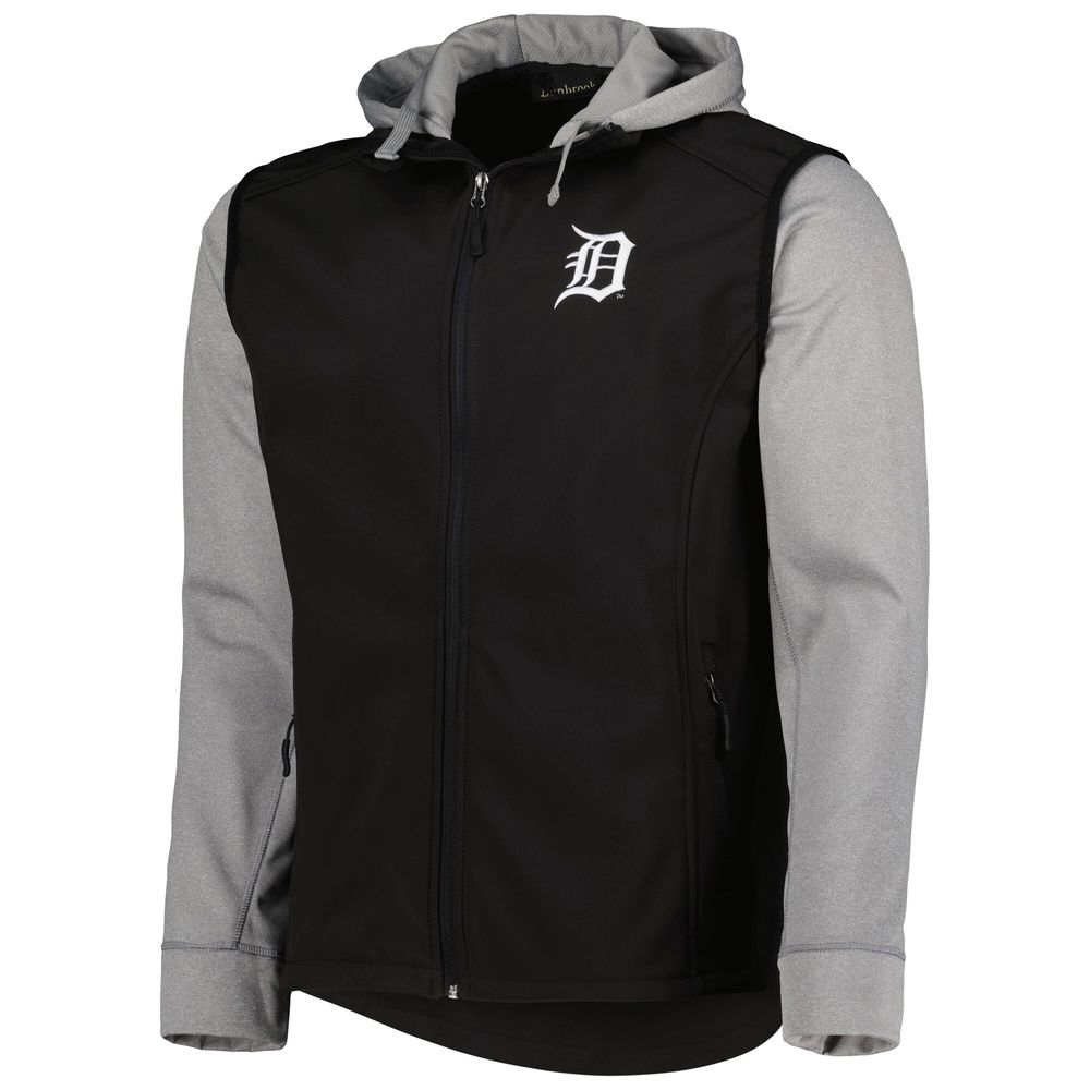 Men's Dunbrooke Black/Heather Gray Detroit Tigers Alpha Full-Zip Jacket