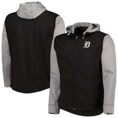 Men's Dunbrooke Black/Heather Gray Detroit Tigers Alpha Full-Zip Jacket