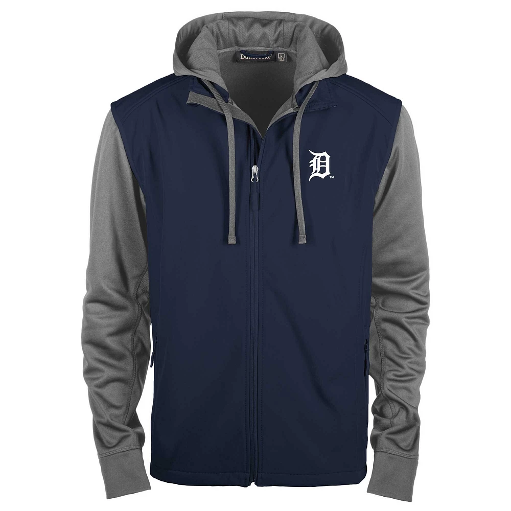 Veste entièrement zippée Dunbrooke pour hommes, bleu marine/gris, Detroit Tigers Alpha