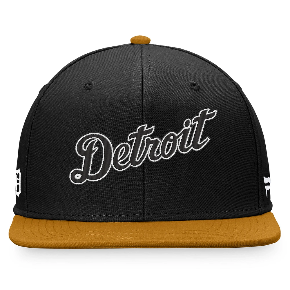 Men's Fanatics Black/Khaki Detroit Tigers Fitted Hat