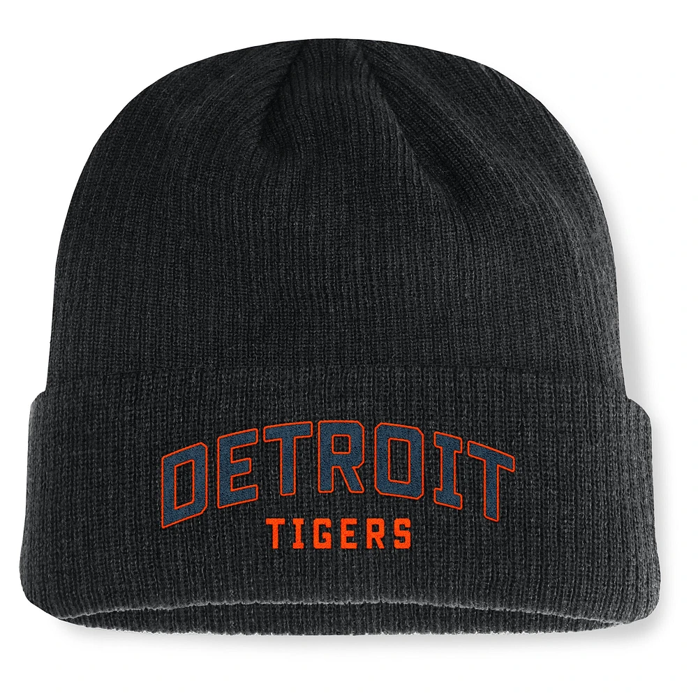 Bonnet en tricot à revers Andee des Detroit Tigers pour hommes Fanatics Black