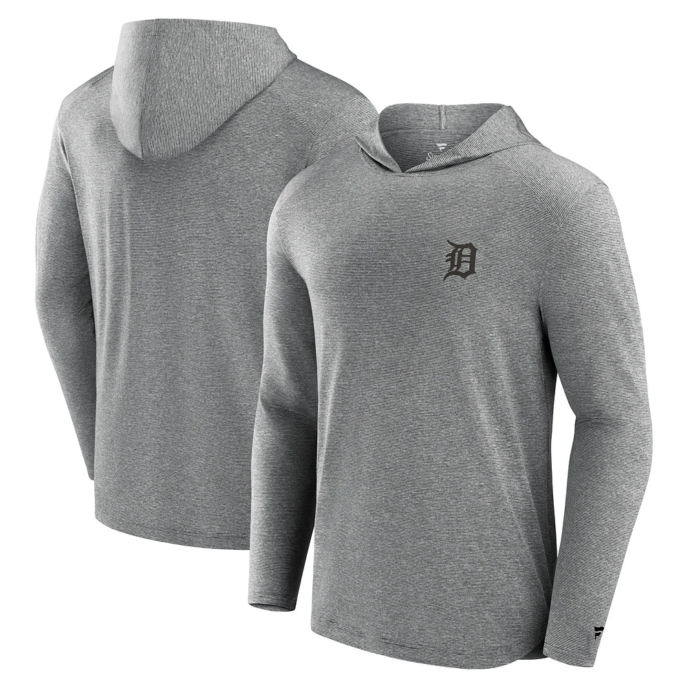 Men's Fanatics Black Detroit Tigers Front Office Tech Lightweight Hoodie T-Shirt