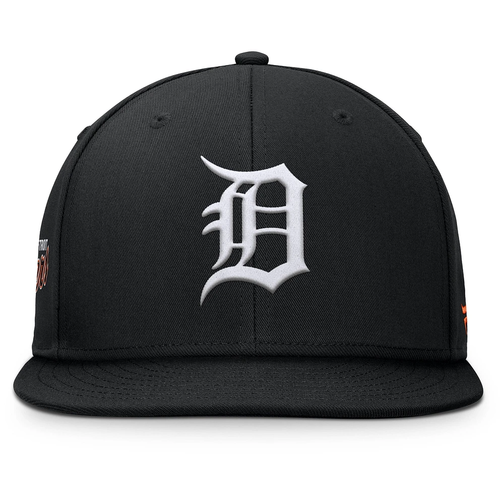 Men's Fanatics Black Detroit Tigers Walk-Off Bullpen Snapback Hat