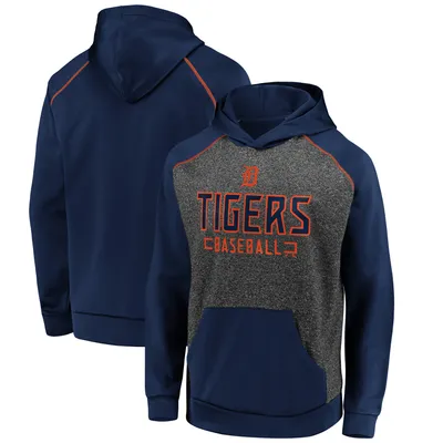 Detroit Tigers Fanatics Branded Game Day Ready Raglan Pullover Hoodie - Charcoal/Navy