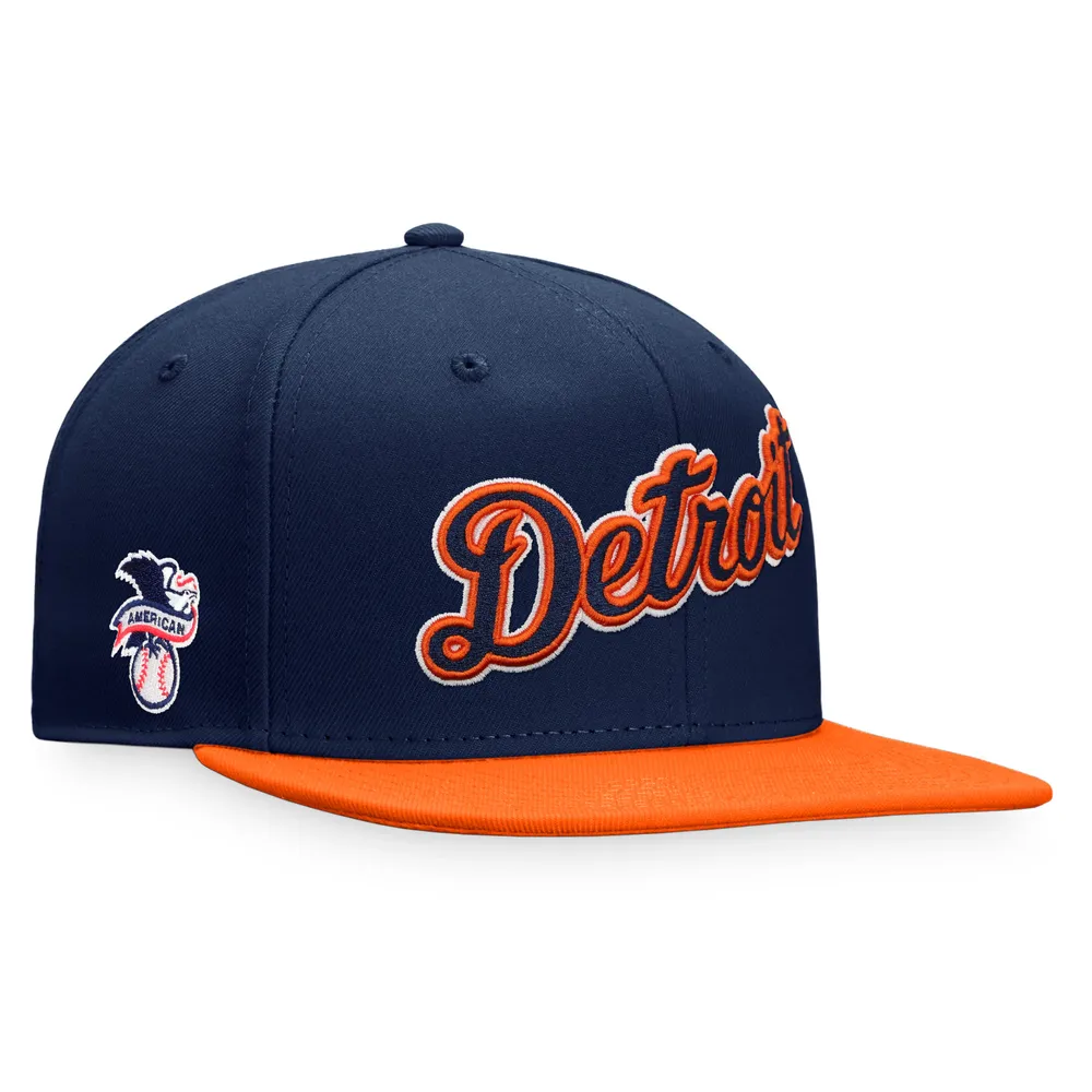Lids Detroit Tigers Fanatics Branded Fundamental Two-Tone Fitted Hat - Navy/ Orange