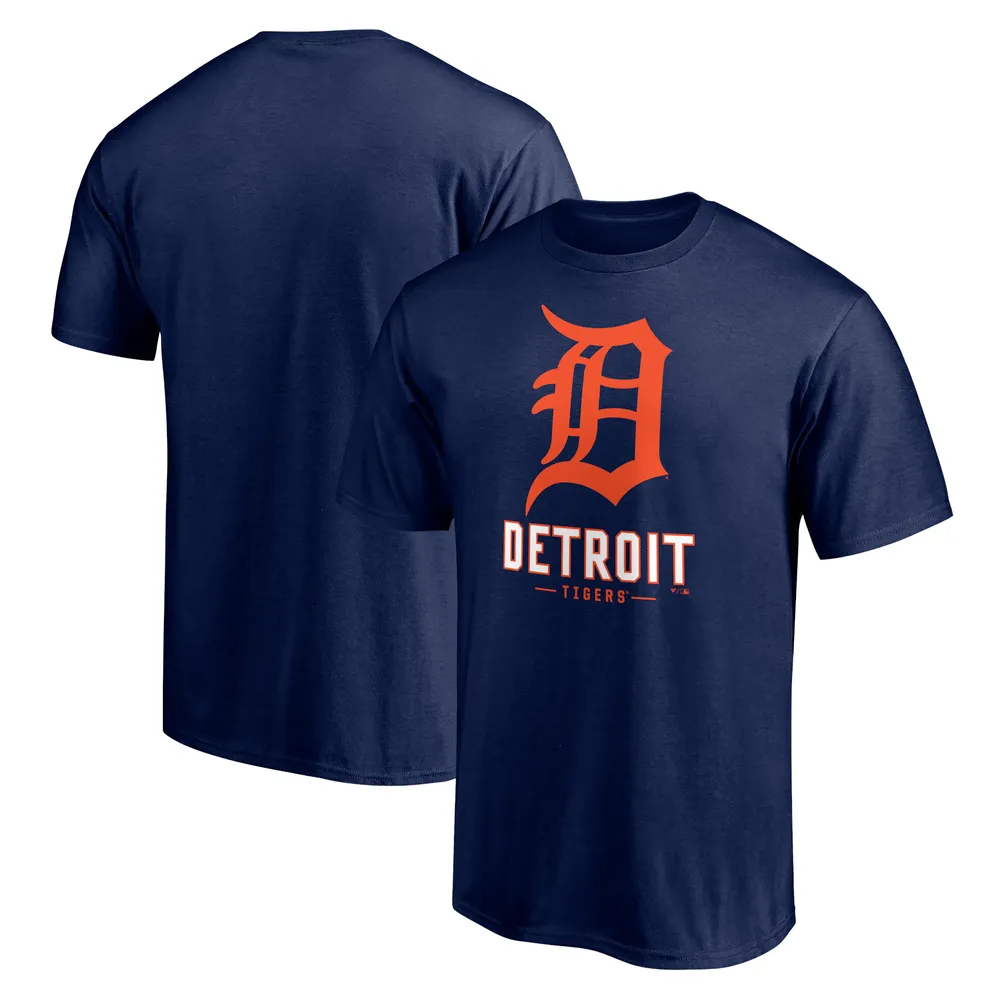 Youth Detroit Tigers White/Navy Heavy Hitter V-Neck T-Shirt