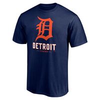 Detroit Tigers Big & Tall Primary Team Logo Long Sleeve T-Shirt - Navy