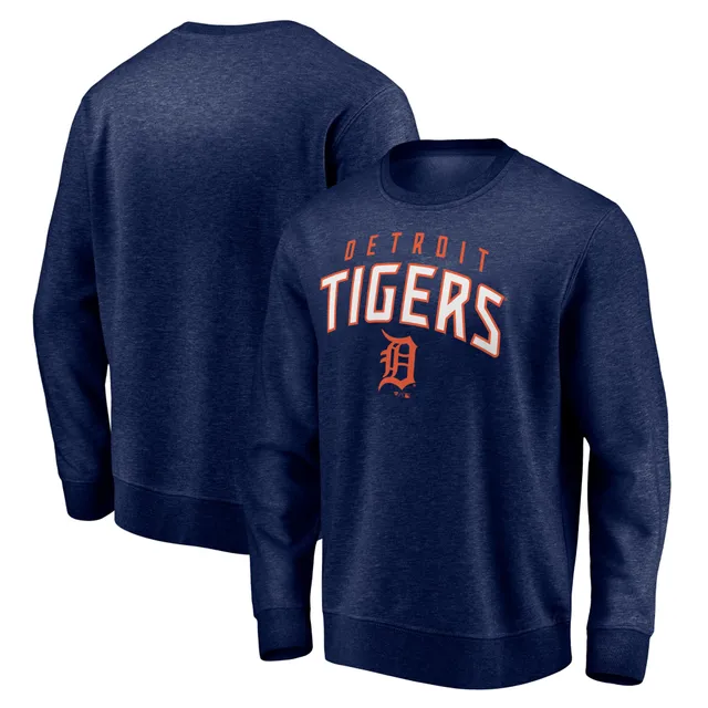 Men's Nike Navy/Orange Detroit Tigers Authentic Collection Pregame  Performance Raglan Pullover Sweatshirt