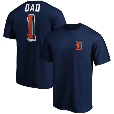Detroit Tigers Fanatics Branded Number One Dad Team T-Shirt - Navy